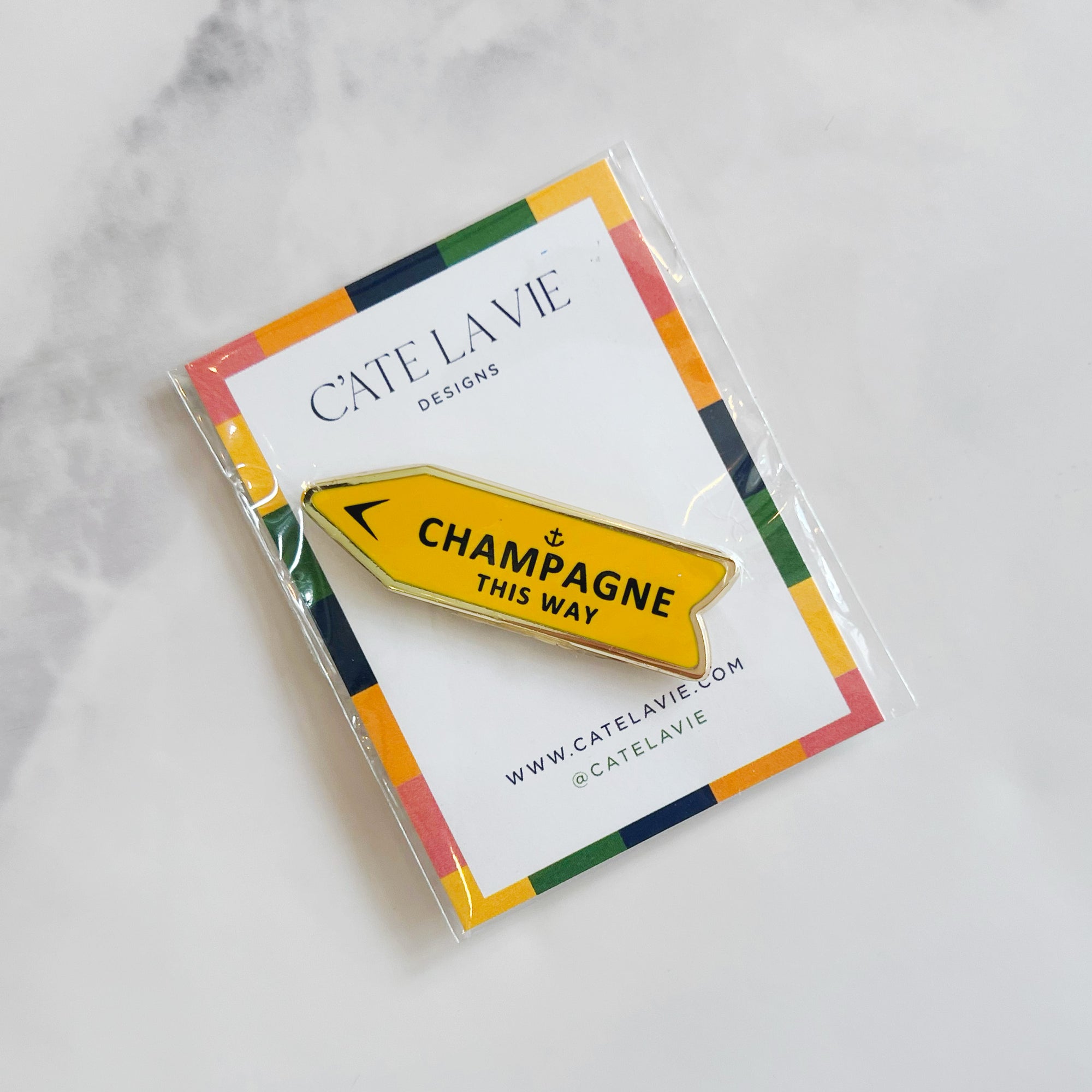 Champagne This Way Needleminder - Orange