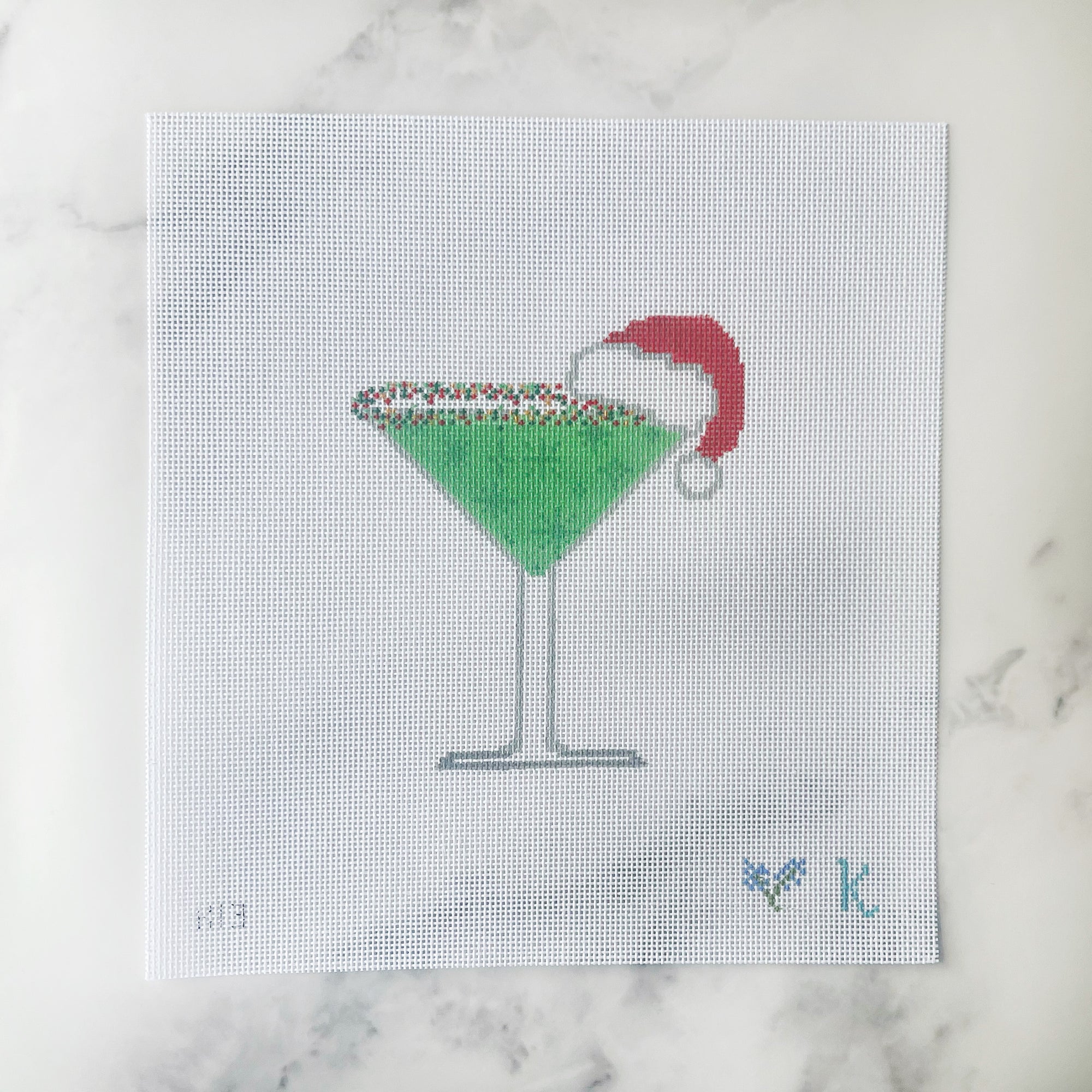 Martini - Grasshopper with Santa Hat - Kay Irby