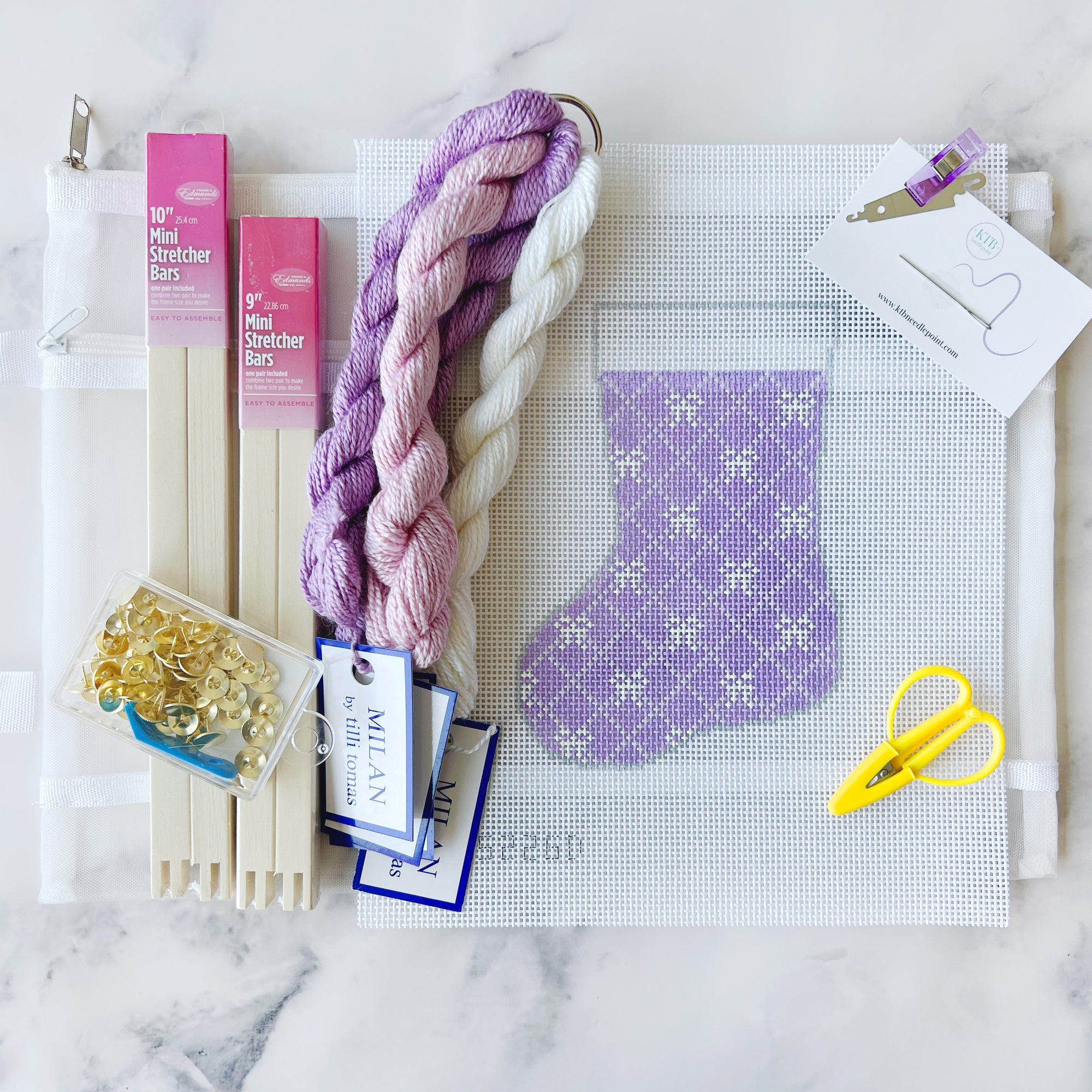 Bow Mini-Stocking - Lavender