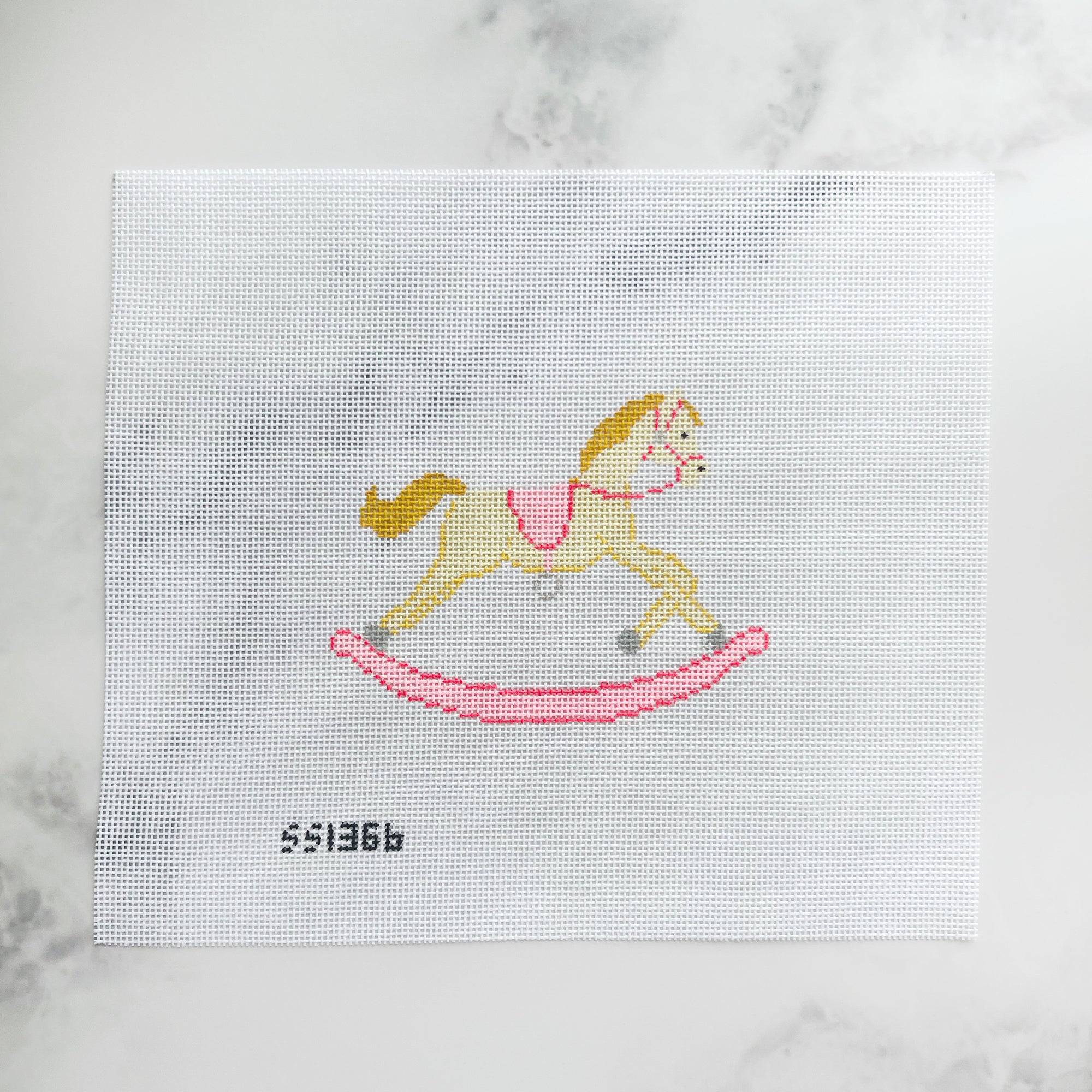 Rocking Horse with Stitch Guide - Pink