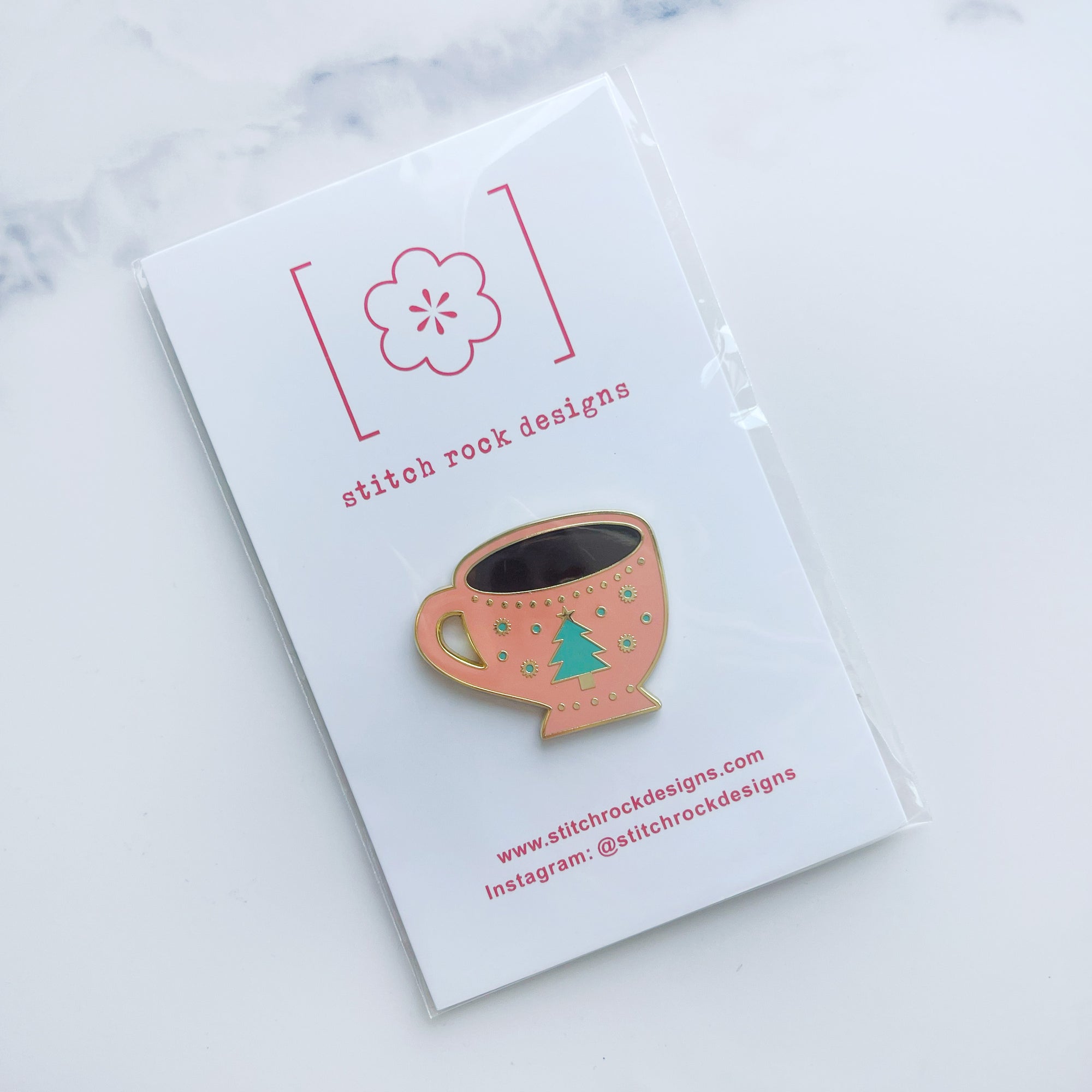 Pink Coffee Mug Needleminder