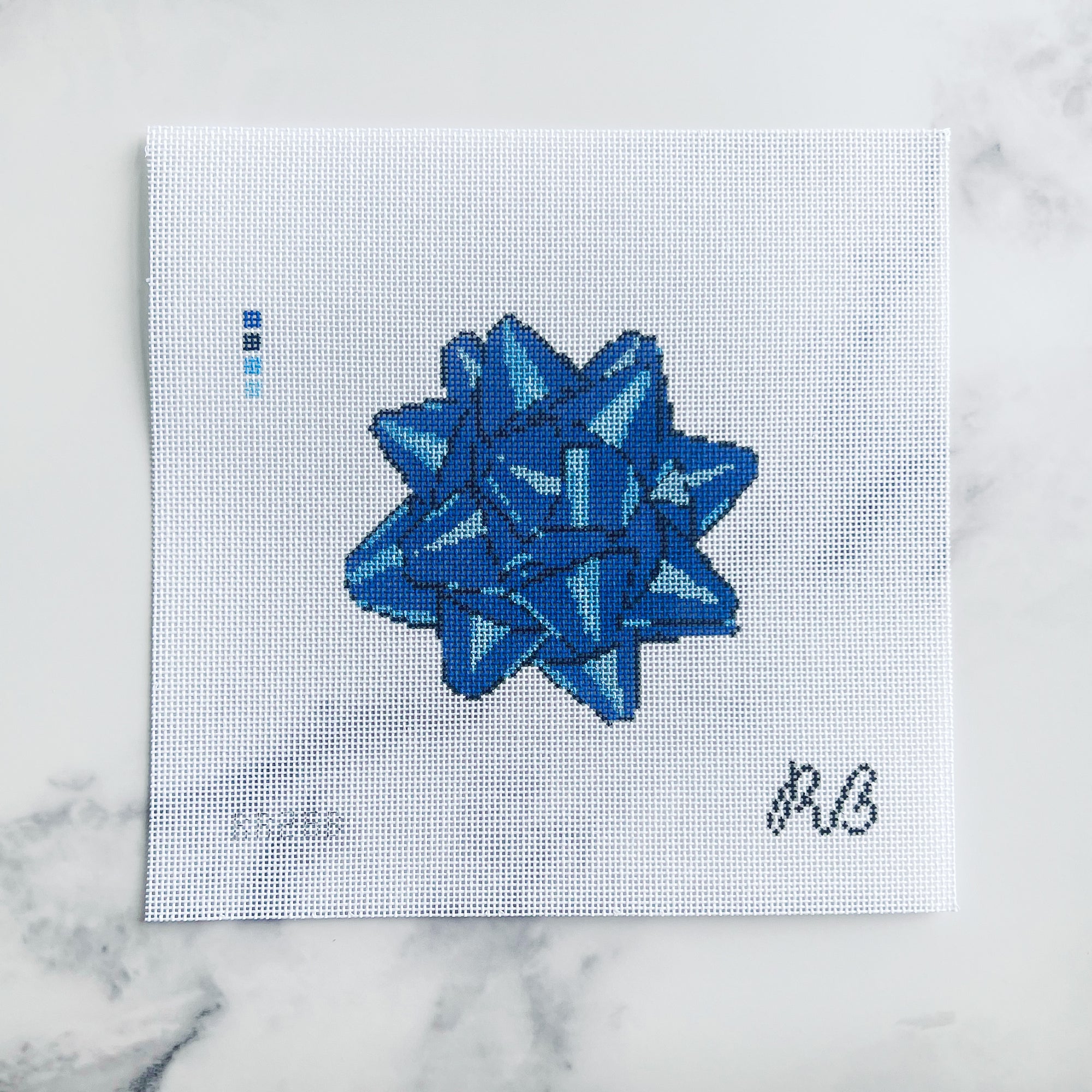 Blue Holiday Bow