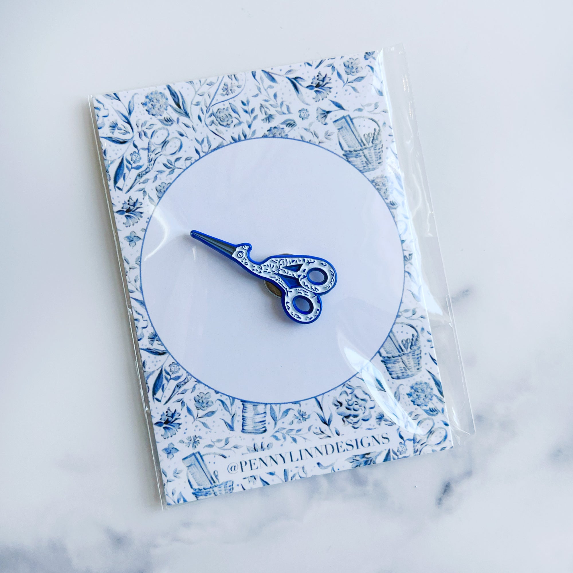 Blue Crane Scissors Needleminder