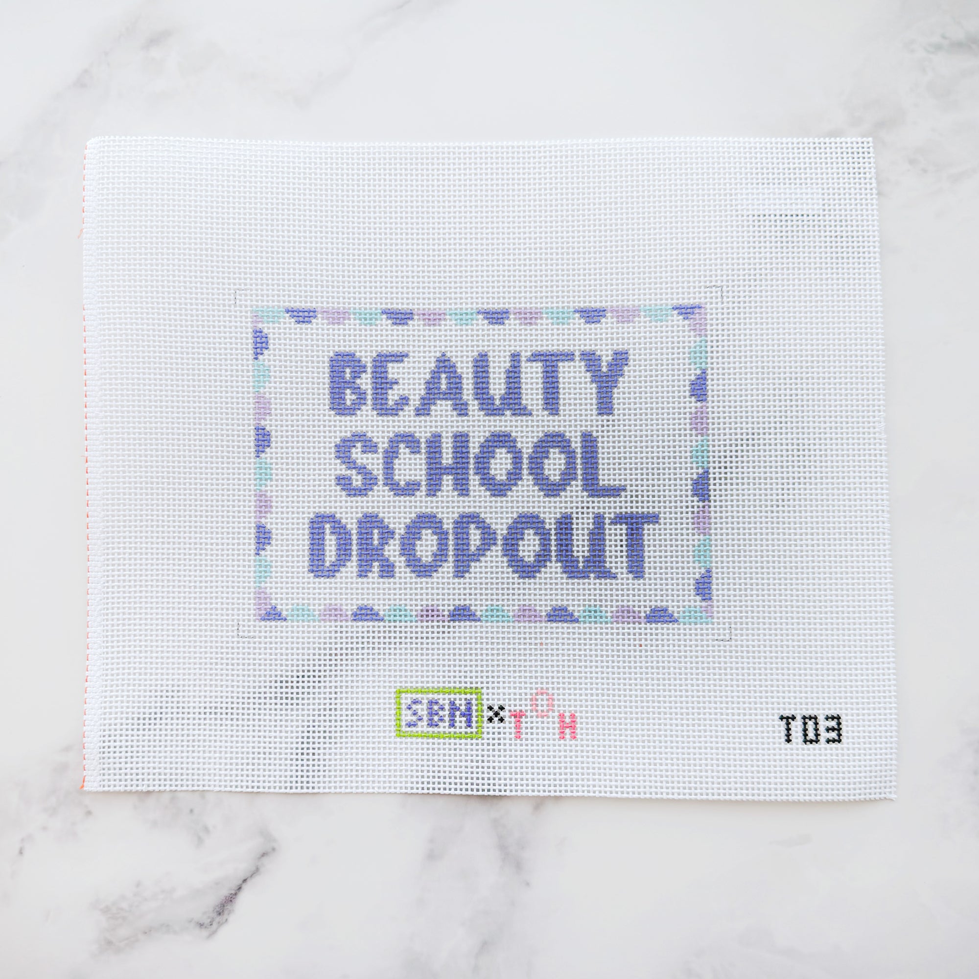 Beauty School Dropout  - Over the Hill Needlepoint