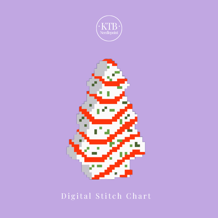 Christmas Tree Cake Digital Chart - 13 Mesh