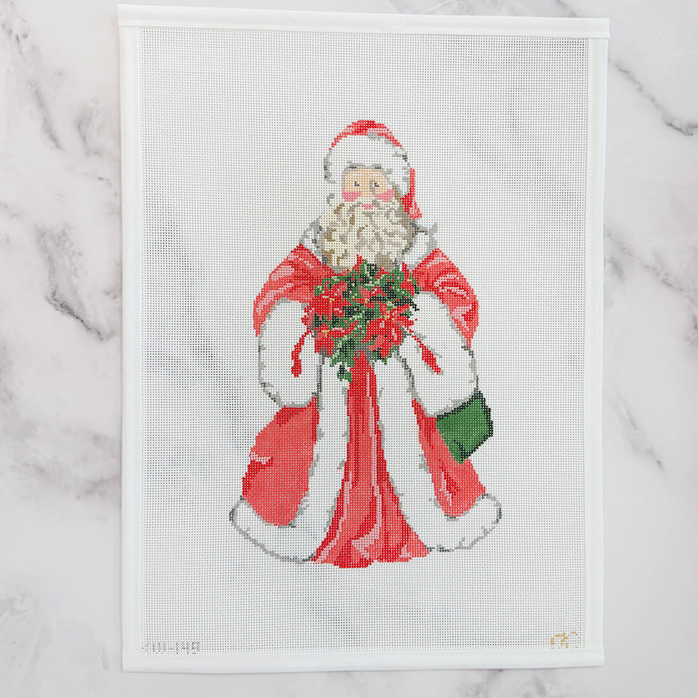 Santa with Poinsetta