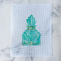 Aqua and Gold Perfume Bottle